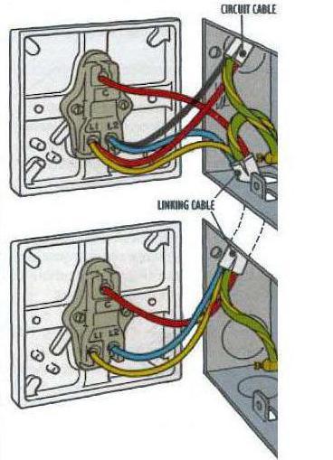 подключение двухклавишного проходного выключателя 