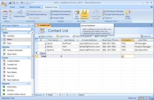 Системы управления базами данных Access