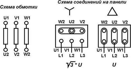 схема соединения обмоток звезда треугольник