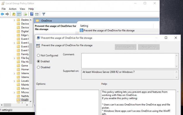 как выйти из onedrive в windows 10