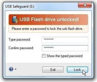 как флешку запаролить 
