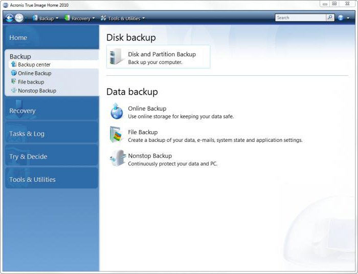 сделать резервную копию windows 7 acronis