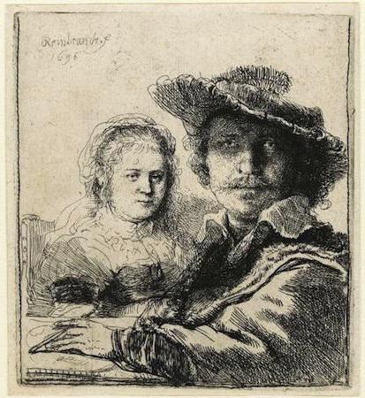 рембрандт автопортрет с саскией