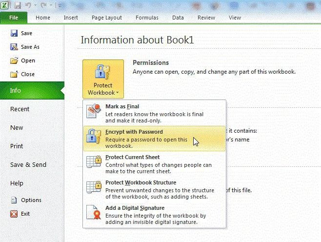 как открыть запароленный файл excel 