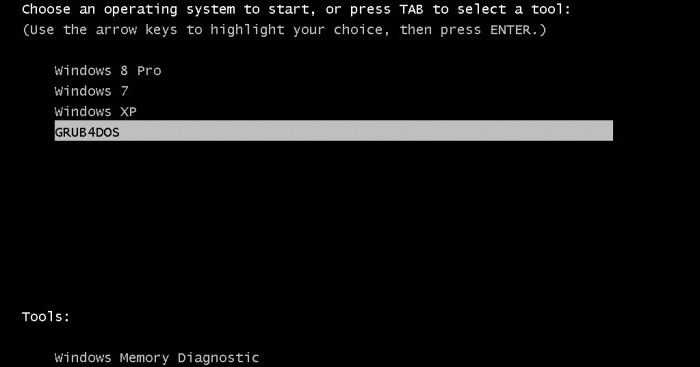 grub4dos windows 7
