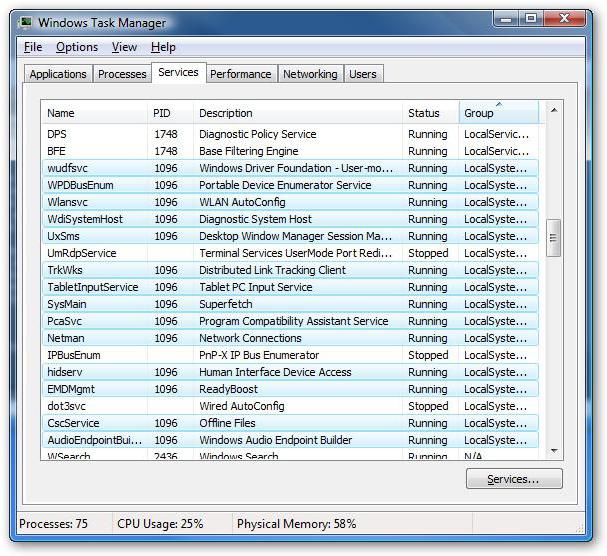 svchost exe netsvcs грузит память windows 7 решение