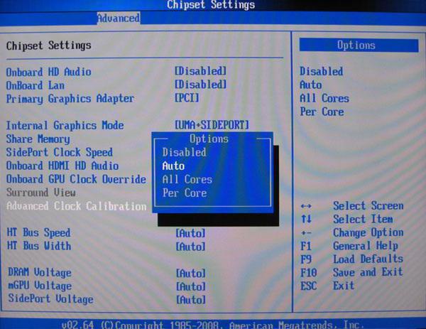как включить все ядра на windows 7 через биос
