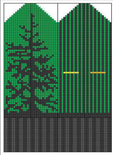 вязание варежек спицами с орнаментом схемы