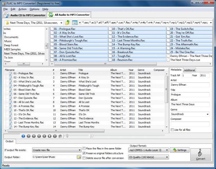 как конвертировать flac в mp3