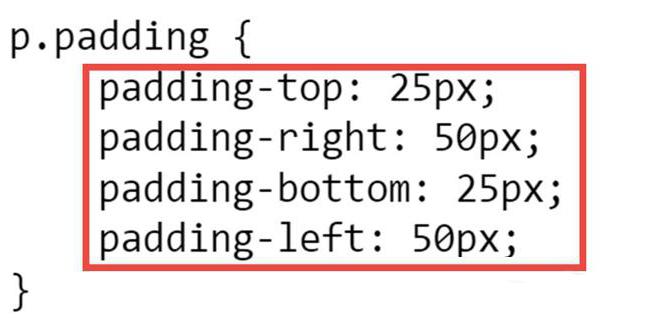 style css padding
