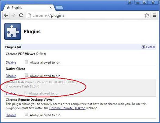 browser plugins adobe flash player включить