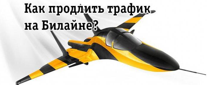 как пополнить трафик на билайн