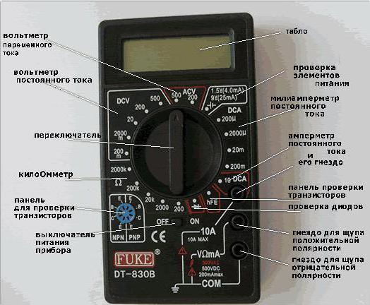 цифровой мультиметр dt 838