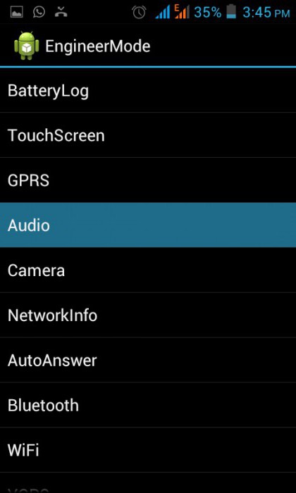 как войти в инженерное меню андроид 5 1