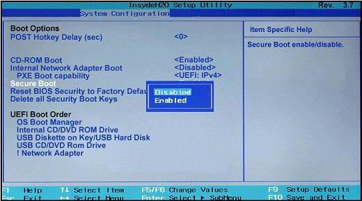 установка через uefi