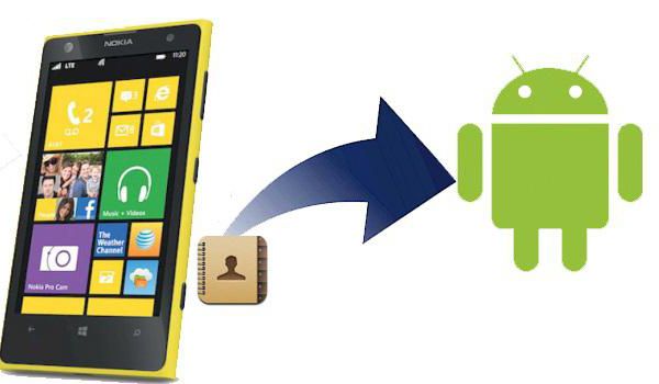 перенос контактов с android на windows phone 