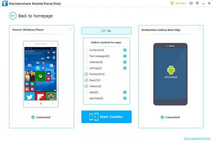 перенос контактов с android на windows phone через компьютер 