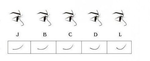 виды изгибов ресниц для наращивания 