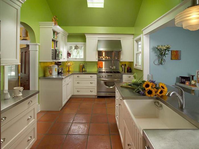 кухня в салатовых цветах