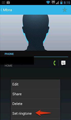 как поставить мелодию на контакт на андроид
