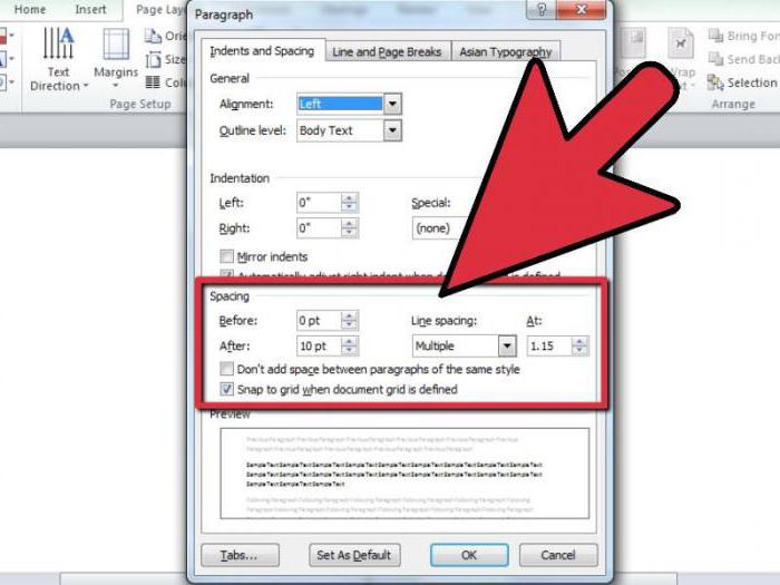 как уменьшить расстояние между абзацами в ворде