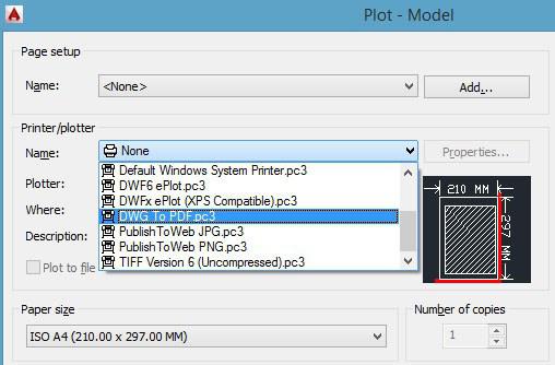 как из автокада сохранить в pdf