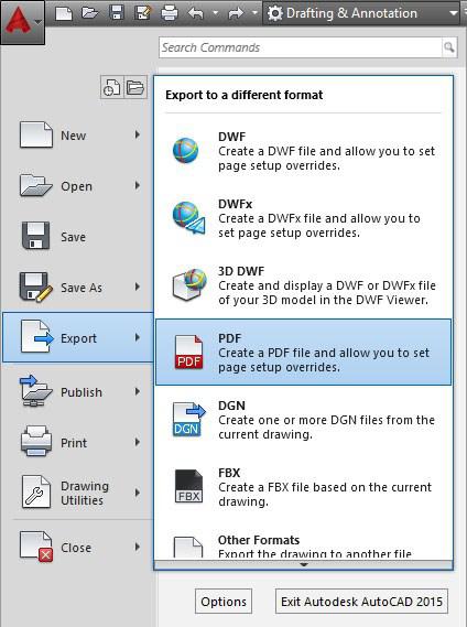 как сохранить файл автокада в pdf