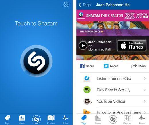 программы похожие на shazam 
