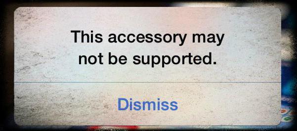 этот аксессуар вероятно не поддерживается iphone 5s