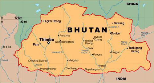 Где находится королевство Бутан