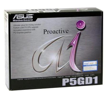 asus p5gd1 характеристики