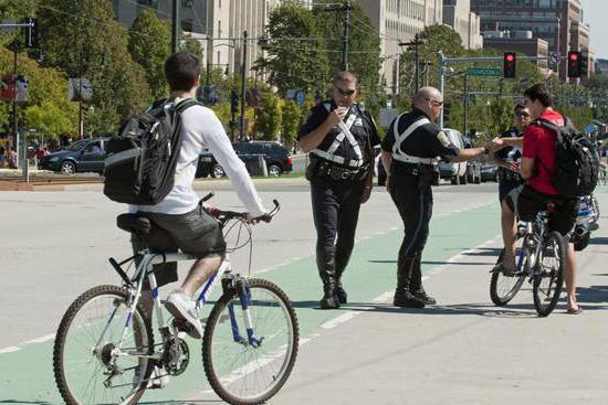 штрафы за нарушение правил дорожного движения водителями велосипедов