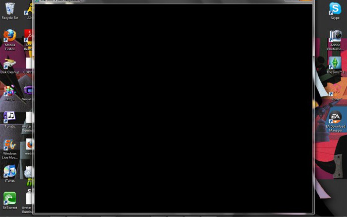 черный экран при запуске игр что делать 