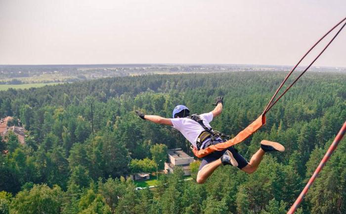  прыжок с моста на резинке rope jumping