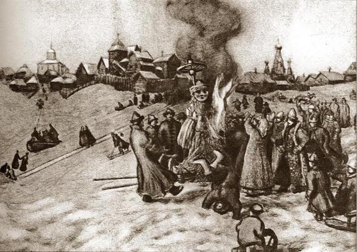 картина васнецова сжигание чучела масленицы