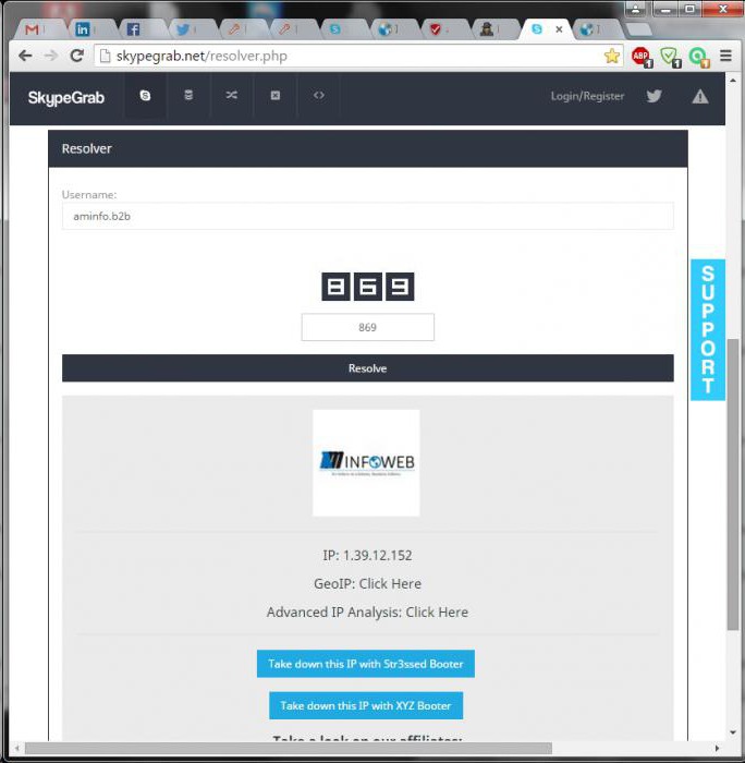 узнать айпи по логину скайпа 