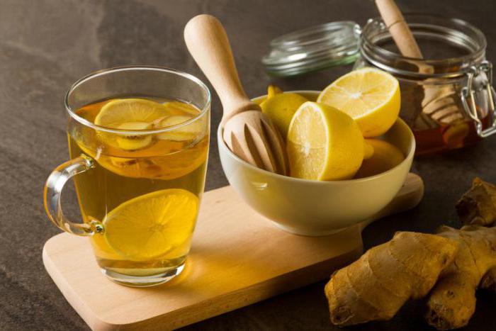 чай имбирь лимон мед от простуды 