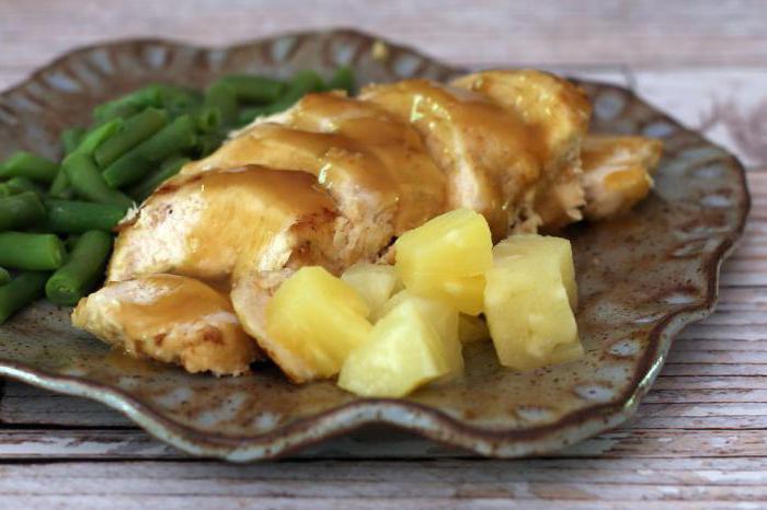 курица с ананасами и сыром в духовке пошаговый рецепт