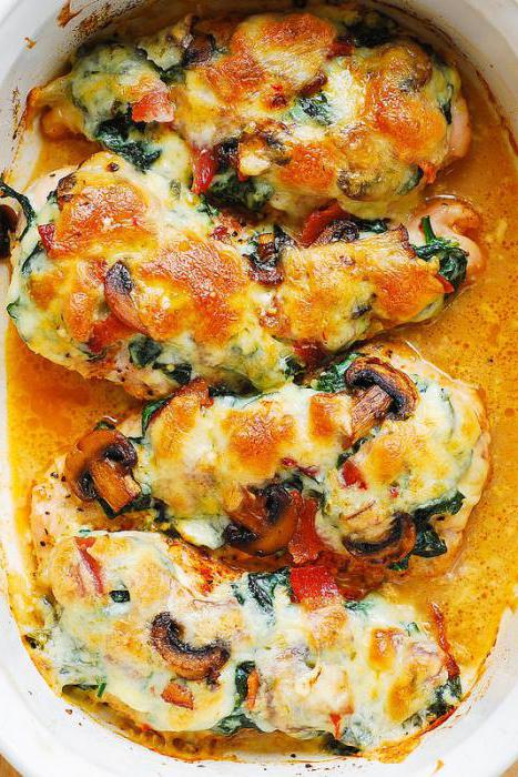 курица с ананасами и сыром в духовке приготовление