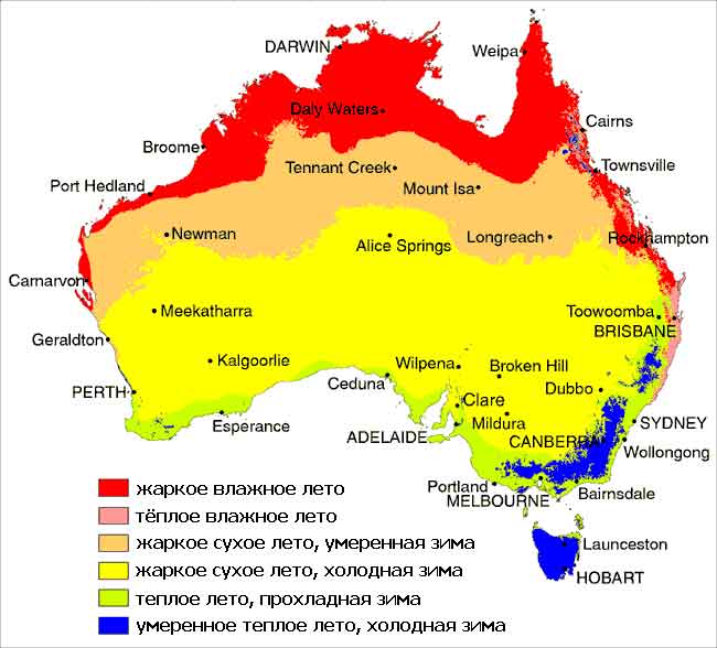 какой климат в австралии