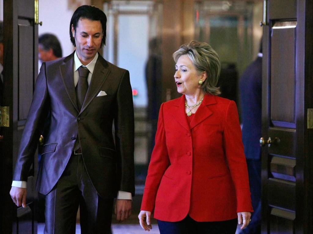 Мутассим Каддафи и Хиллори Клинтон