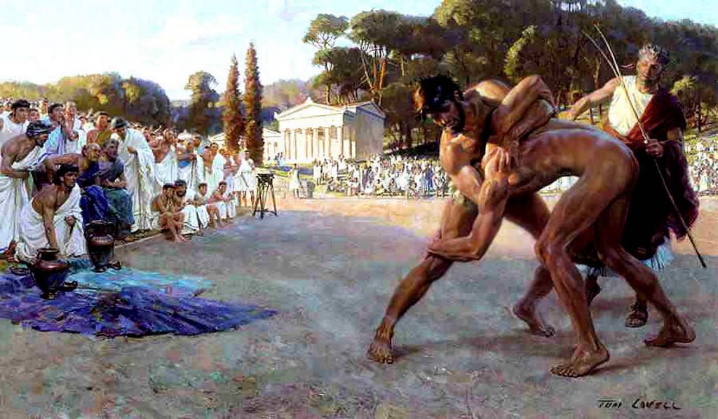 Борьба на Олимпиаде в Древней Греции