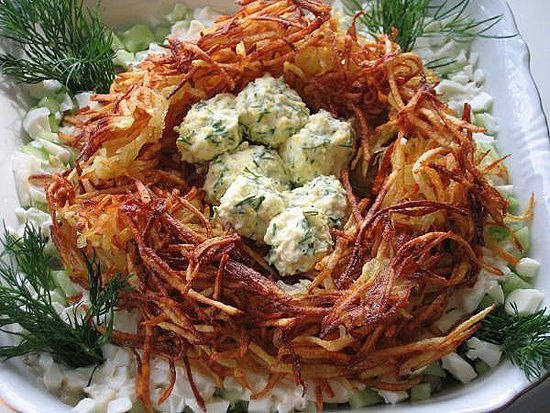 Салат "Гнездо глухаря"