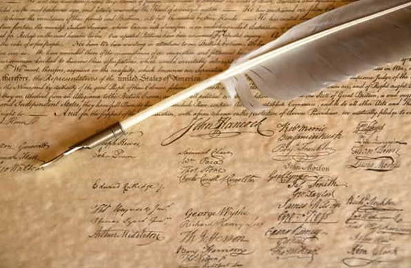 Подписи под декларацией независимости