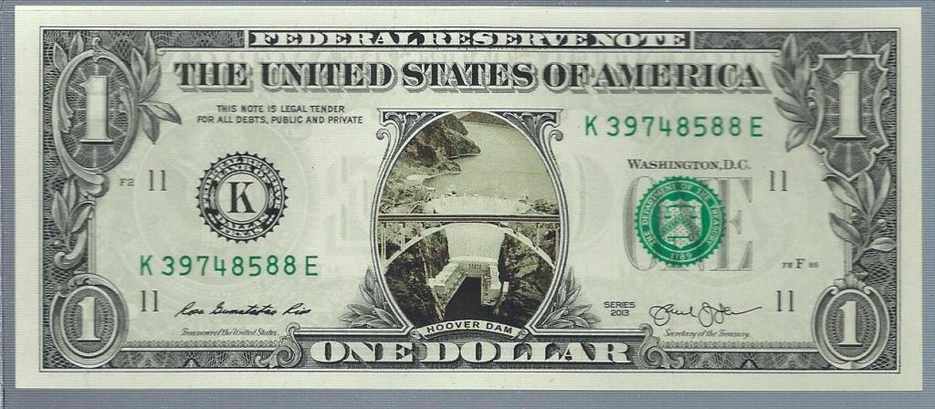 Доллар с дамбой Гувера