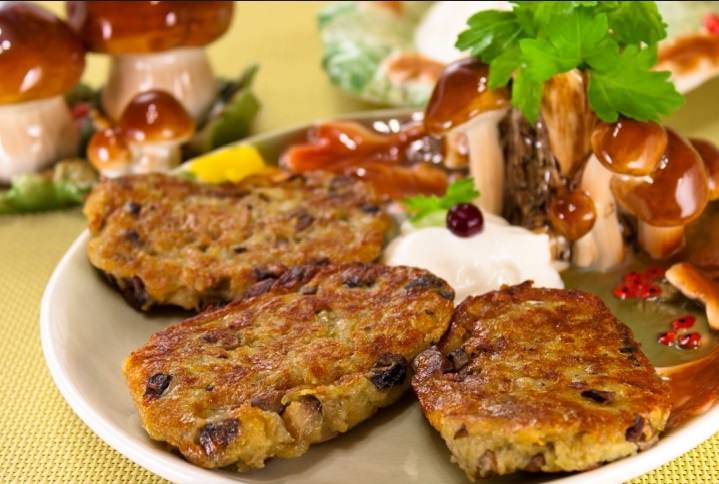 драники с грибами