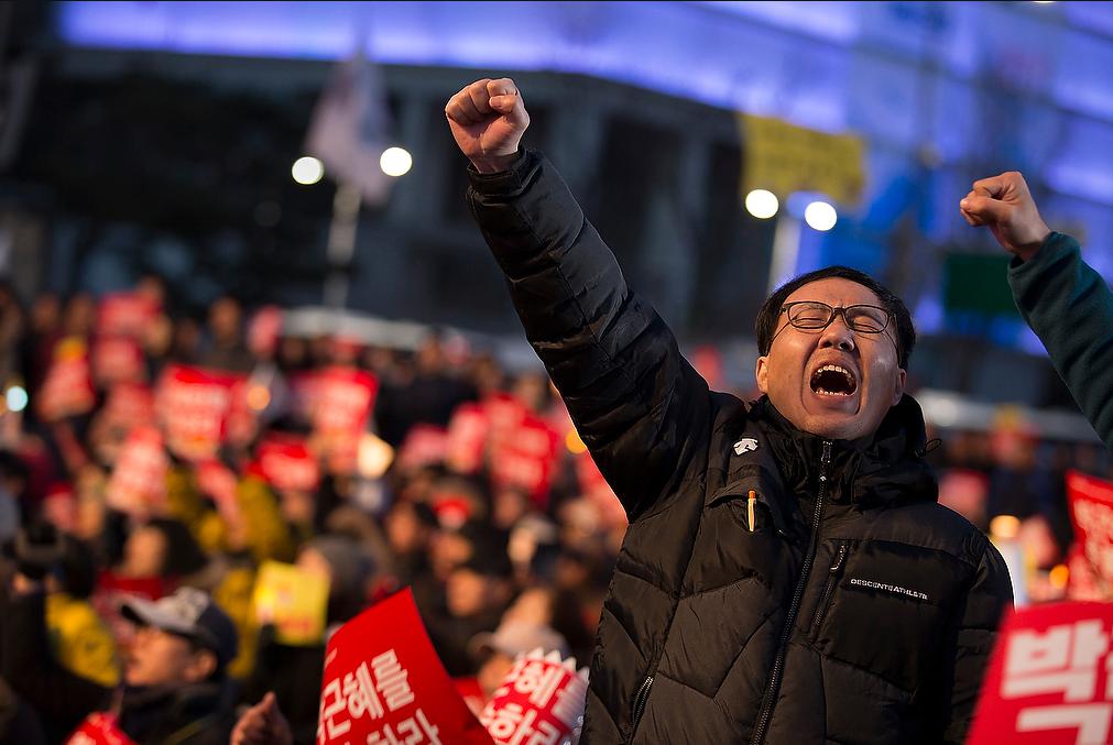 Протестующие корейцы