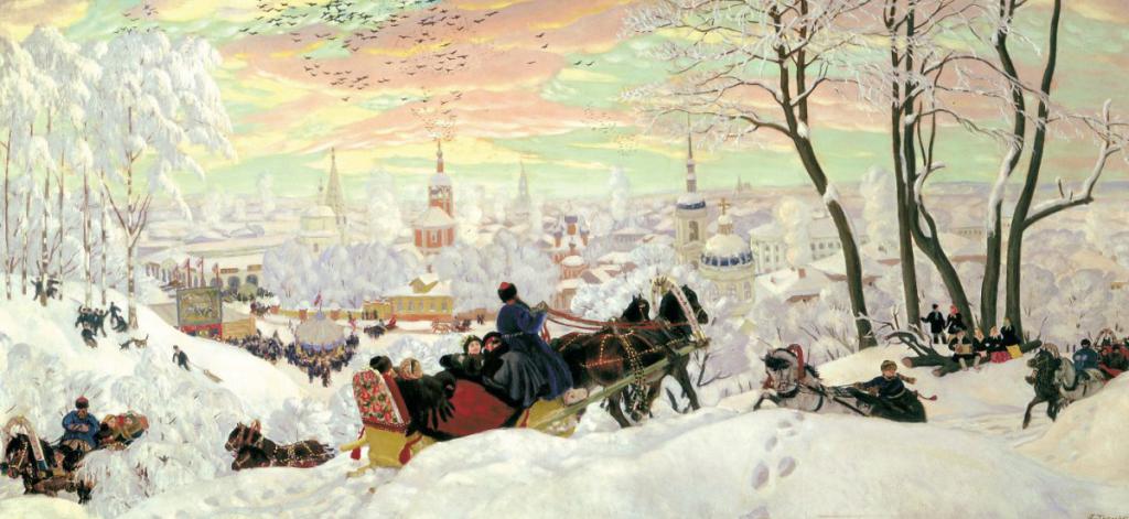 Картина "Масленица" Б.М. Кустодиева, 1916 г.
