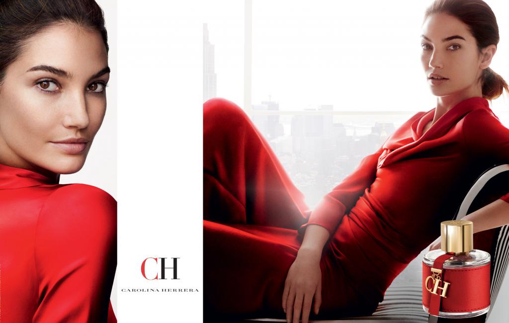 Лили Олдридж в рекламе CH от Carolina Herrera