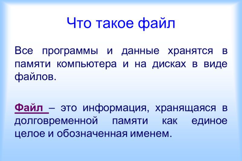 Что такое файл